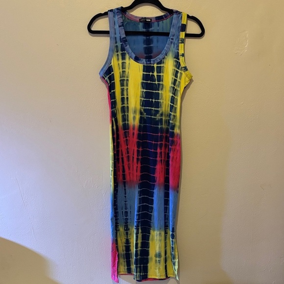Fashion Nova Colorful Tie-Dye Midi Dress - Picture 1 of 2